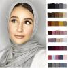 REHJJDFD Women Stretchy Jersey Hijab Plain Cotton Hijabs Soft Turban Wraps Headscarf 170X60cm 40 view 2