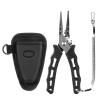 Fishing Pliers, Stainless Steel Clamp Head Fishing Gear, Saltwater Resistant Fishing Tools, Hook Remover Braid Line Cutting and Split Ring Pliers, for Fishermen view 1