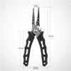 Fishing Pliers, Stainless Steel Clamp Head Fishing Gear, Saltwater Resistant Fishing Tools, Hook Remover Braid Line Cutting and Split Ring Pliers, for Fishermen view 2