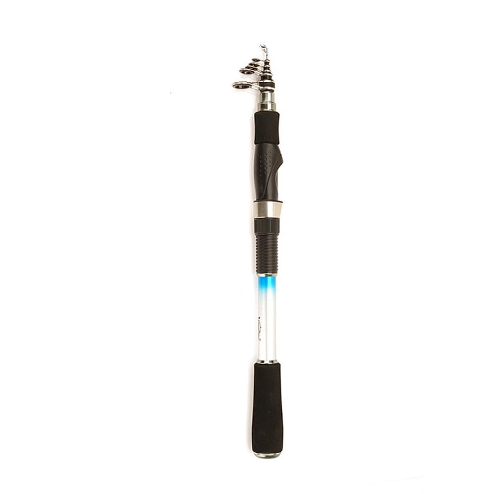 Portable Retractable Subpole Carbon Travel Fishing Rod Sliding Pole Straight Handle Fishing Gear (D 2.1M)