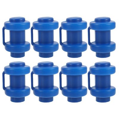 QianShi 8pcs Trampoline Pole Caps Covers Trampoline Net Caps Replacement Trampoline Parts Accessories Plastic Enclosure Pole Caps for Trampoline Safety Net Pole Toppers (Blue)
