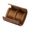 uxcell Leather Watch Travel Case Single Watch Roll Storage Box Organizer for Men Women Watch Holding Storaging Displaying, 2 Slot, Brown view 1