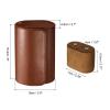 uxcell Leather Watch Travel Case Single Watch Roll Storage Box Organizer for Men Women Watch Holding Storaging Displaying, 2 Slot, Brown view 2
