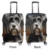 GFLFMXZW Travel Luggage Cover Elastic Suitcase Cover Animal Schnauzer Dog Luggage Covers Luggages Protector Covers for Travel Anti-Scratch Luggages Decorative Cover for Adult M view 3