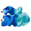 HPLWJO Belly Dance Real Silk Fans,Women 150 * 90cm 1 Pair (Left+Right) Silk Long Fans Veils, Belly Dance Dancing Silk Fans for Dance Performance (Blue Tie-Dye) view 1
