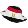 JIPOFD Egyptian Flag Bucket Hat, Wide Brim Washed Outdoor Sun Hat Flat Top Cap for Fishing Hiking Beach Sports Black view 2