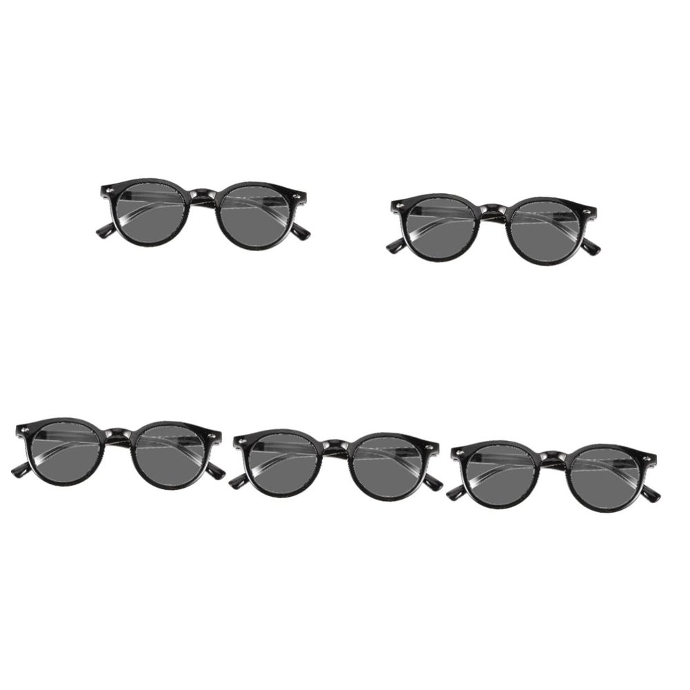 CALLARON 5pairs Men Polarized Sunglasses Uv Protection Round Frame Stylish Eyewear for Cycling