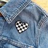 Ximimark 10pc Exquisite Embroidered Heart Patches with Iron-On Backing, Black & White Checkered Design for DIY Clothing and Crafts Embroidery Kits with Patterns Embroidery Patterns view 3