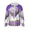 UPF 50+ Sun Protection Hoodie Jacket Full Zip Long Sleeve Sun Shirt Lavender Hot Air Balloon Fishing Shirt Xx-Large view 1