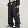 MAVQX Unisex Y2k Sweatpants Baggy Track Pants Streetwear Harajuku Joggers Wide Leg Parachute (US, Alpha, X-Large, Regular, Regular, Black) view 2