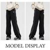 MAVQX Unisex Y2k Sweatpants Baggy Track Pants Streetwear Harajuku Joggers Wide Leg Parachute (US, Alpha, X-Large, Regular, Regular, Black) view 4