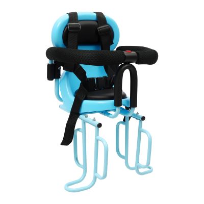 Ringmaster Kids Bike Seat Rear Mount Baby Bicycle Seat Cushion with Safety Belt and Foot Pedal,Safety Toddler Child Saddle Carrier Seat for Adult Bike (Blue)