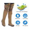 JCWGLY Fishing Boots for Men Women Hip Waders, PVC Lightweight Water Wader Boots with Anti Slip Sole, 10 Shoe Sizes(9) view 3