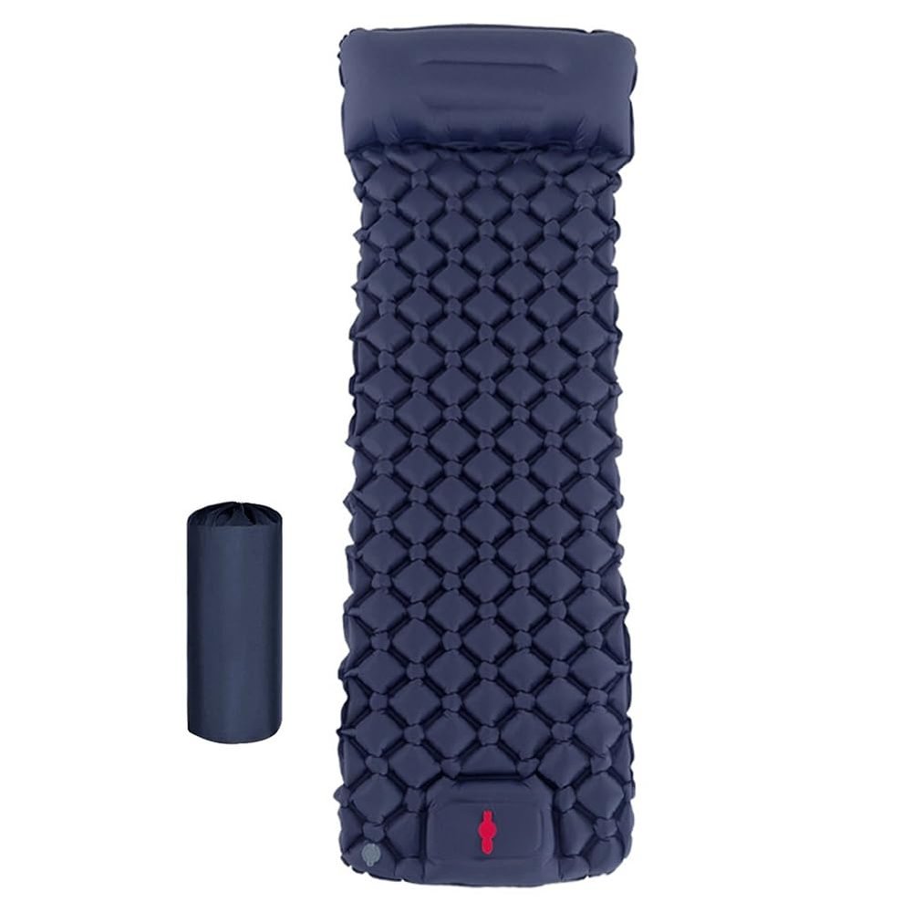 SHHUAOIL Camping Airbed,camping Beds for Adults,Built-in Foot Pump, TPU Waterproof, Foldable, Suitable for Outings Travelling Light Travelling for You(Navy blue)