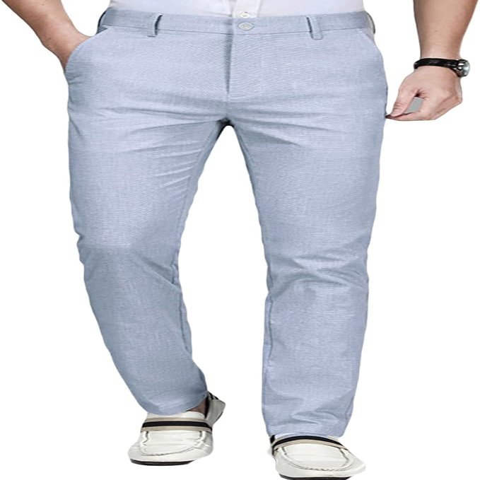 Maiyifu-GJ Mens Fashion Slim Fit Dress Pants Skinny Stretch Flat Front Suit Pant Casual Business Formal Trousers with Pockets (Blue,29)