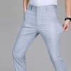 Maiyifu-GJ Mens Fashion Slim Fit Dress Pants Skinny Stretch Flat Front Suit Pant Casual Business Formal Trousers with Pockets (Blue,29) view 3