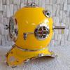NineFit Basics Scuba 18 inch Diving Divers Helmet in Iron and Aluminium Maritime Ship's and Home Decorative, yellow view 1