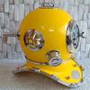 NineFit Basics Scuba 18 inch Diving Divers Helmet in Iron and Aluminium Maritime Ship's and Home Decorative, yellow view 2