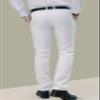 Maiyifu-GJ Men's Casual Business Dress Pants Fashion Slim Fit Stretch Flat Front Pant Lightweight Skinny Formal Trousers (White,Large) view 3
