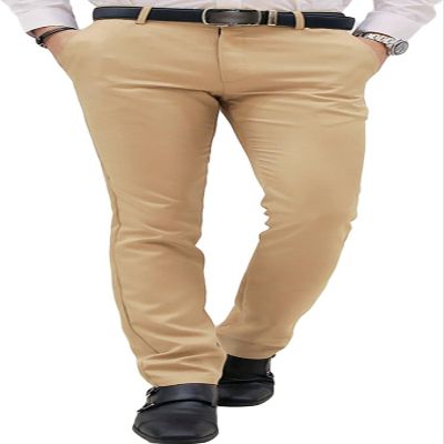 Maiyifu-GJ Men's Casual Business Dress Pants Fashion Slim Fit Stretch Flat Front Pant Lightweight Skinny Formal Trousers (Khaki,5X-Large)