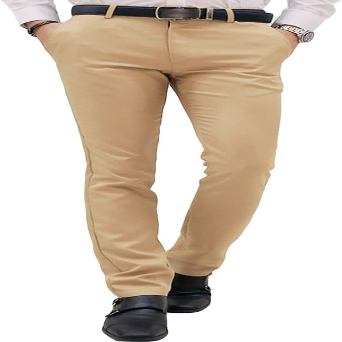 Maiyifu-GJ Men's Casual Business Dress Pants Fashion Slim Fit Stretch Flat Front Pant Lightweight Skinny Formal Trousers (Khaki,5X-Large)