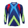 CGJSY Men's Cycling Jersey Quick-Dry Off-Road Mountain Bike Outdoor Bicycle Clothes Long Sleeve Bicycle Clothing Bike Shirt Motorcycle(Blue,3X-Large) view 1