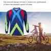 CGJSY Men's Cycling Jersey Quick-Dry Off-Road Mountain Bike Outdoor Bicycle Clothes Long Sleeve Bicycle Clothing Bike Shirt Motorcycle(Blue,3X-Large) view 2
