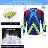CGJSY Men's Cycling Jersey Quick-Dry Off-Road Mountain Bike Outdoor Bicycle Clothes Long Sleeve Bicycle Clothing Bike Shirt Motorcycle(Blue,3X-Large) view 3
