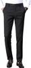 Maiyifu-GJ Men's Slim Stretch Striped Dress Pants Casual Business Formal Suit Pant Elastic Waist Skinny Flat Front Trousers (Black,33) view 1