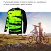 CGJSY Men's Cycling Jersey Quick-Dry Off-Road Mountain Bike Outdoor Bicycle Clothes Long Sleeve Bicycle Clothing Bike Shirt Motorcycle(Green,X-Large) view 2