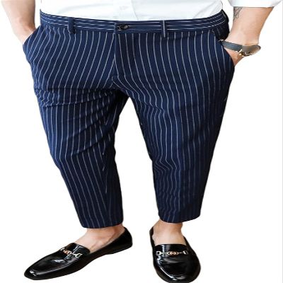 Maiyifu-GJ Men's Casual Business Formal Pants Fashion Slim Fit Stretch Dress Pant Comfort Lightweight Casual Trousers (Blue,34)