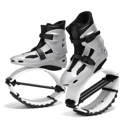 CYHTYM Kangaroo Jump Shoes Black and Gray Bounce Shoes for Adults and Teenagers, Moon Shoes, Carrying 30-110kg,Neutral Version(Medium)