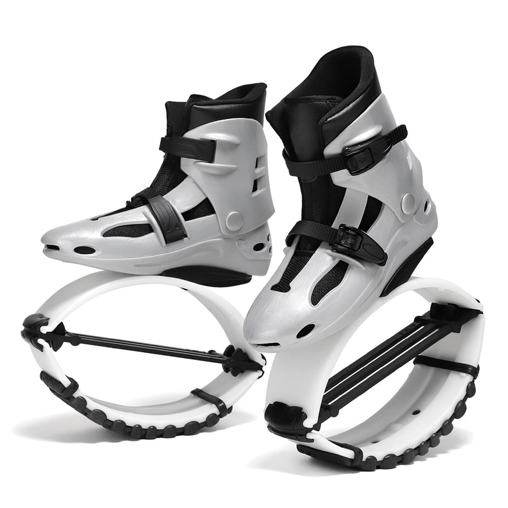 CYHTYM Kangaroo Jump Shoes Black and Gray Bounce Shoes for Adults and Teenagers, Moon Shoes, Carrying 30-110kg,Neutral Version(Medium)