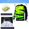 CGJSY Men's Cycling Jersey Quick-Dry Off-Road Mountain Bike Outdoor Bicycle Clothes Long Sleeve Bicycle Clothing Bike Shirt Motorcycle(Green,XX-Large) view 3