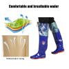 JCWGLY Blue Camo Hip Waders for Men Women, PVC Waterproof Fishing Boots Hunting Wading Boots, Anti Slip and Sturdy(7.5) view 3