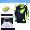 CGJSY Men's Cycling Jersey Quick-Dry Off-Road Mountain Bike Outdoor Bicycle Clothes Long Sleeve Bicycle Clothing Bike Shirt Motorcycle(Green-2,Small) view 3