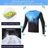 CGJSY Men's Cycling Jersey Quick-Dry Off-Road Mountain Bike Outdoor Bicycle Clothes Long Sleeve Bicycle Clothing Bike Shirt Motorcycle(Blue-1,5X-Large) view 3