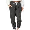 Hrbtens Women Baggy Sweatpants with Pockets Lounge Womens Pajams Pants Female Trouser Dark Grey view 1