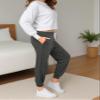 Hrbtens Women Baggy Sweatpants with Pockets Lounge Womens Pajams Pants Female Trouser Dark Grey view 2