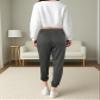 Hrbtens Women Baggy Sweatpants with Pockets Lounge Womens Pajams Pants Female Trouser Dark Grey view 3