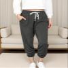 Hrbtens Women Baggy Sweatpants with Pockets Lounge Womens Pajams Pants Female Trouser Dark Grey view 4