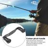 SPYMINNPOO Fishing Reel Rocker, Carbon Fiber Baitcasting Trolling Reel Rocker Fishing Reel Crank Accessory (95mm) view 2
