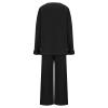 2 Piece Outfits Womens Sweatsuits Casual Long Sleeve Pullover Tops and Wide Leg Pant Lounge Sets Loose Fit Tracksuits view 3