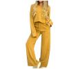 2 Piece Outfits Womens Sweatsuits Casual Long Sleeve Pullover Tops and Wide Leg Pant Lounge Sets Loose Fit Tracksuits