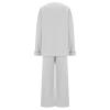 2 Piece Outfits Womens Sweatsuits Casual Long Sleeve Pullover Tops and Wide Leg Pant Lounge Sets Loose Fit Tracksuits view 3