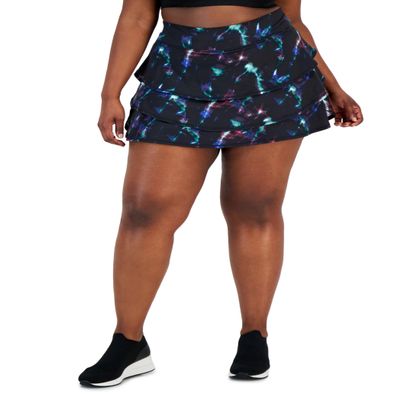 Ideology ID Plus Size Printed Celestial Sky Flouncy Skort Celestial Sky 3X