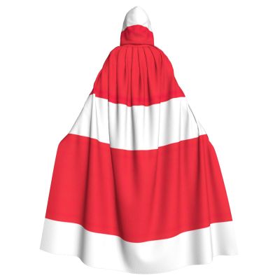 QASNLU Austrian flag print Halloween hooded cape decoration cape costumes for witches, Mardi Gras, Christmas