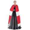QASNLU Austrian flag print Halloween hooded cape decoration cape costumes for witches, Mardi Gras, Christmas view 3
