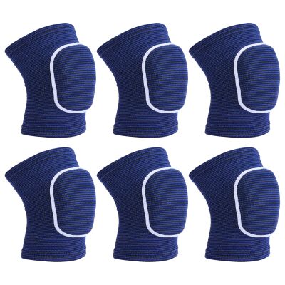 PATIKIL XS Size Protective Knee Pads, 3 Pairs Sponge Volleyball Knee Pads Breathable Dance Knee Pads Brace for Women Men Football Basketball Workout, Blue