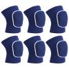 PATIKIL XS Size Protective Knee Pads, 3 Pairs Sponge Volleyball Knee Pads Breathable Dance Knee Pads Brace for Women Men Football Basketball Workout, Blue view 1